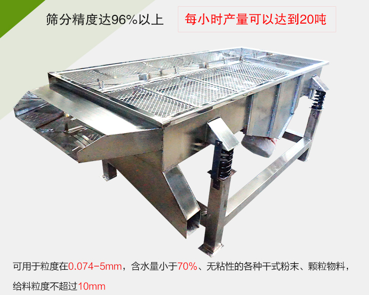 糧食篩分機(jī)各種干式粉末、顆粒物料，給料粒度不超過(guò)10mm